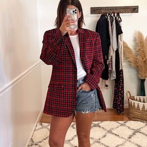 Tartan Plaid Plazacore Dark Academia Blazer Jacket S